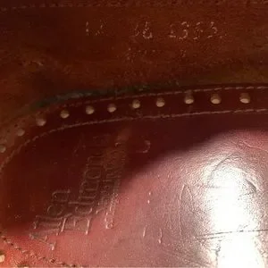 Allen edmonds numbers sharpens inside shoe